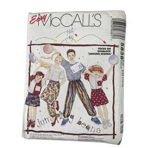90s Easy McCalls 5838 Childrens Sewing Pattern CH 7-8-10 Tops Pants Shorts UNCUT